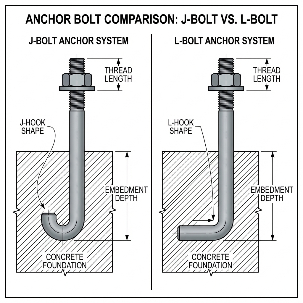 J-Bolts vs L-Bolts: Engineering Comparison & Selection Guide